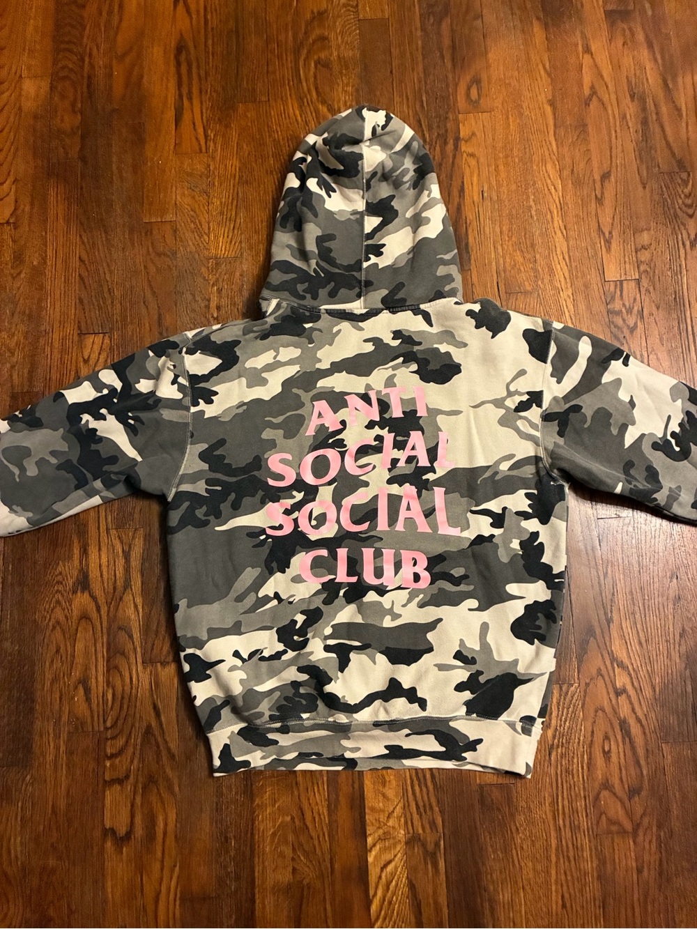 Anti social social club camo hoodie size medium
